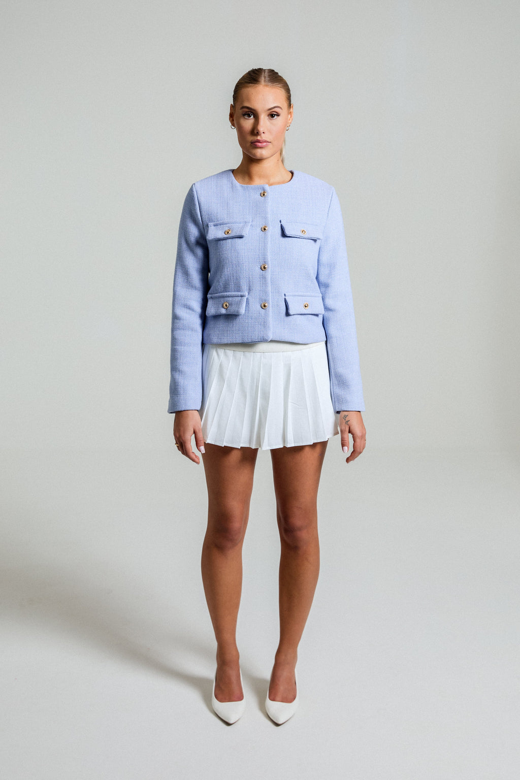 Naked Blazer - Pastel Blue