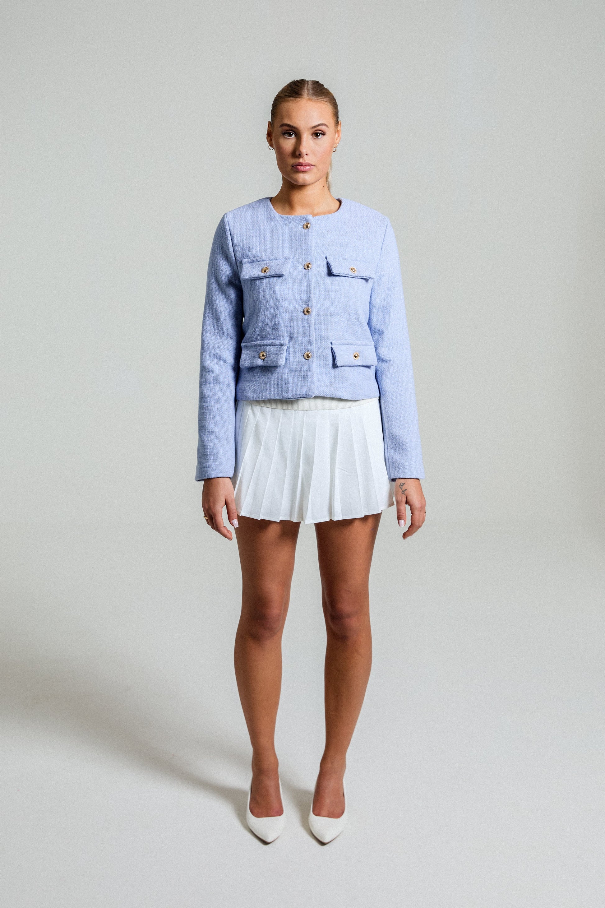 Naked Blazer - Pastel Blue