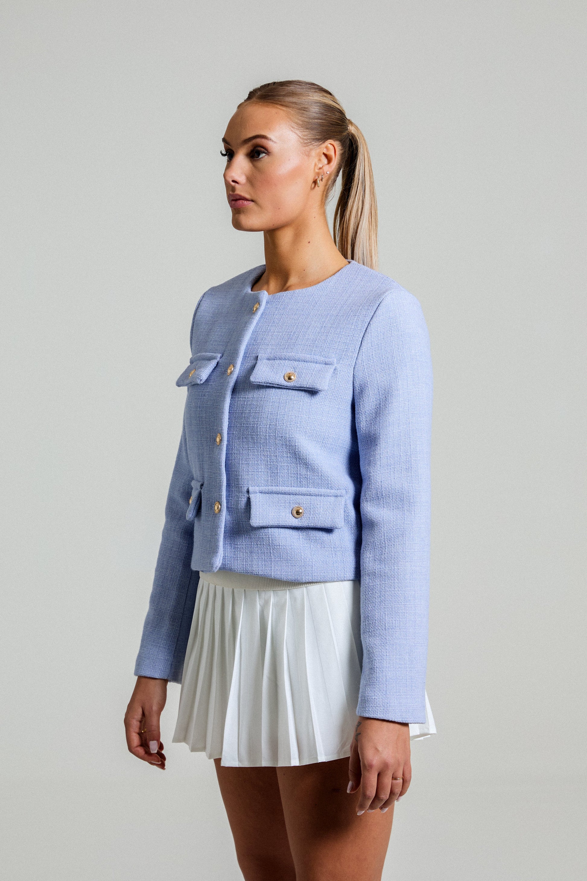 Naked Blazer - Pastel Blue