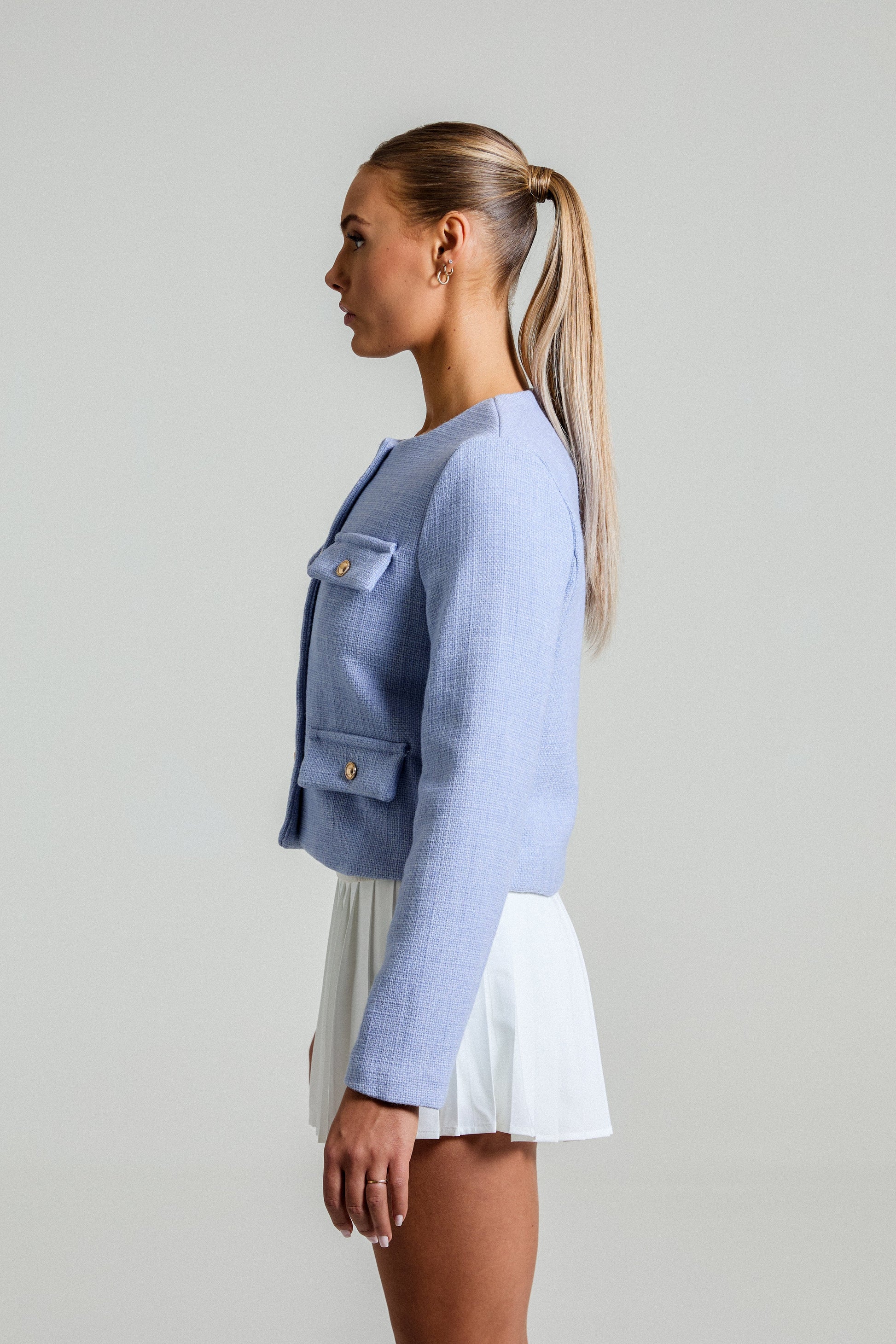 Naked Blazer - Pastel Blue