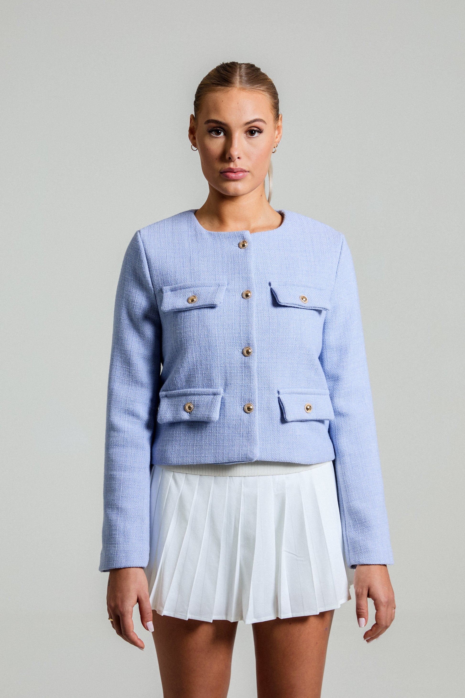 Naked Blazer - Pastel Blue