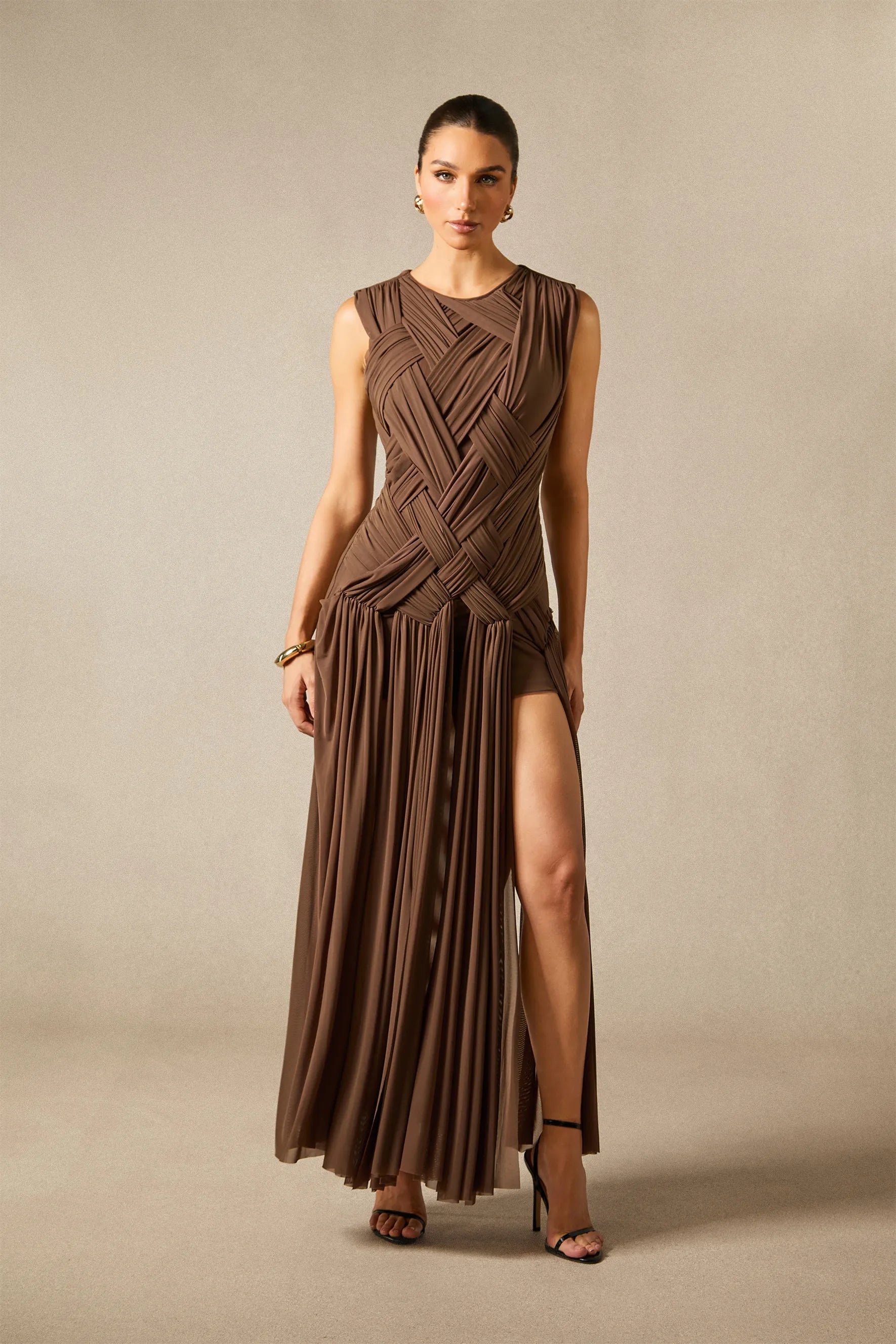 Edna - Sleeveless Braided Maxi Dress