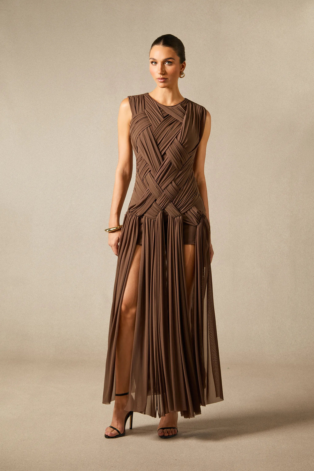 Edna - Sleeveless Braided Maxi Dress