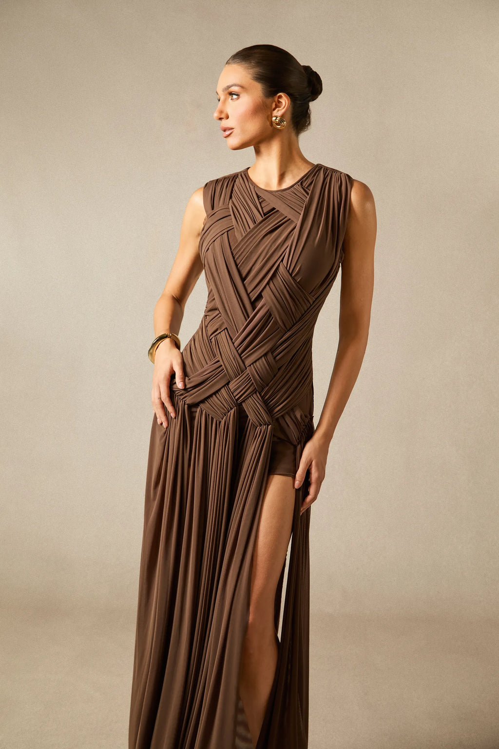 Edna - Sleeveless Braided Maxi Dress