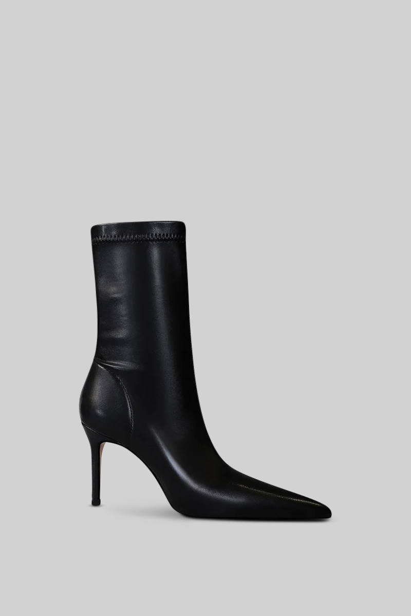 Ankle Stiletto Boots - Black
