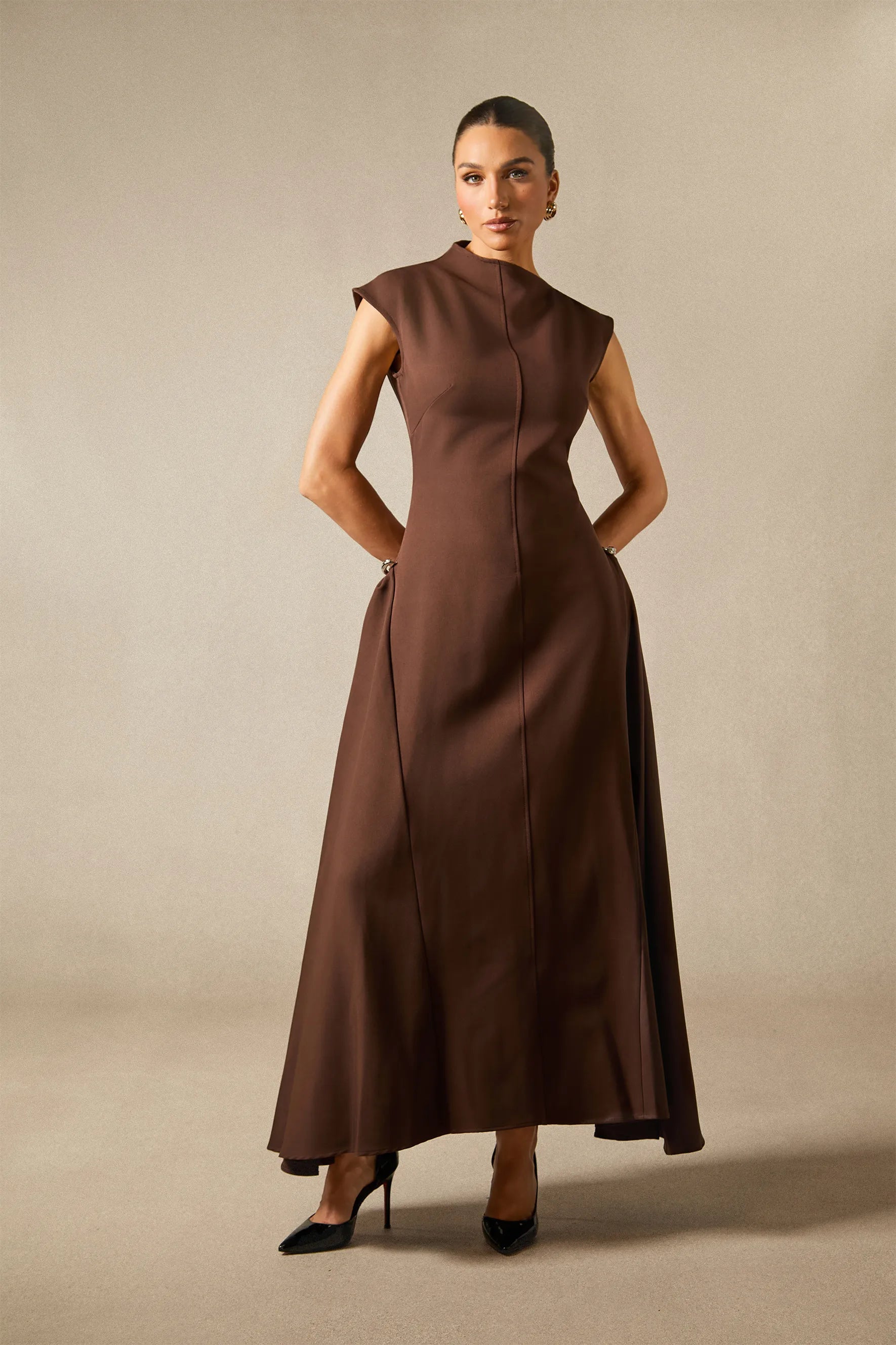 Julianna - Brown Maxi Dress
