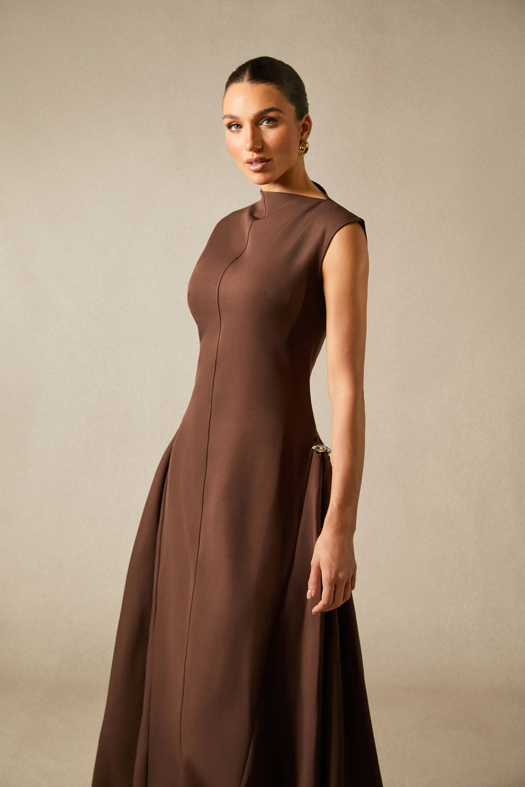 Julianna - Brown Maxi Dress