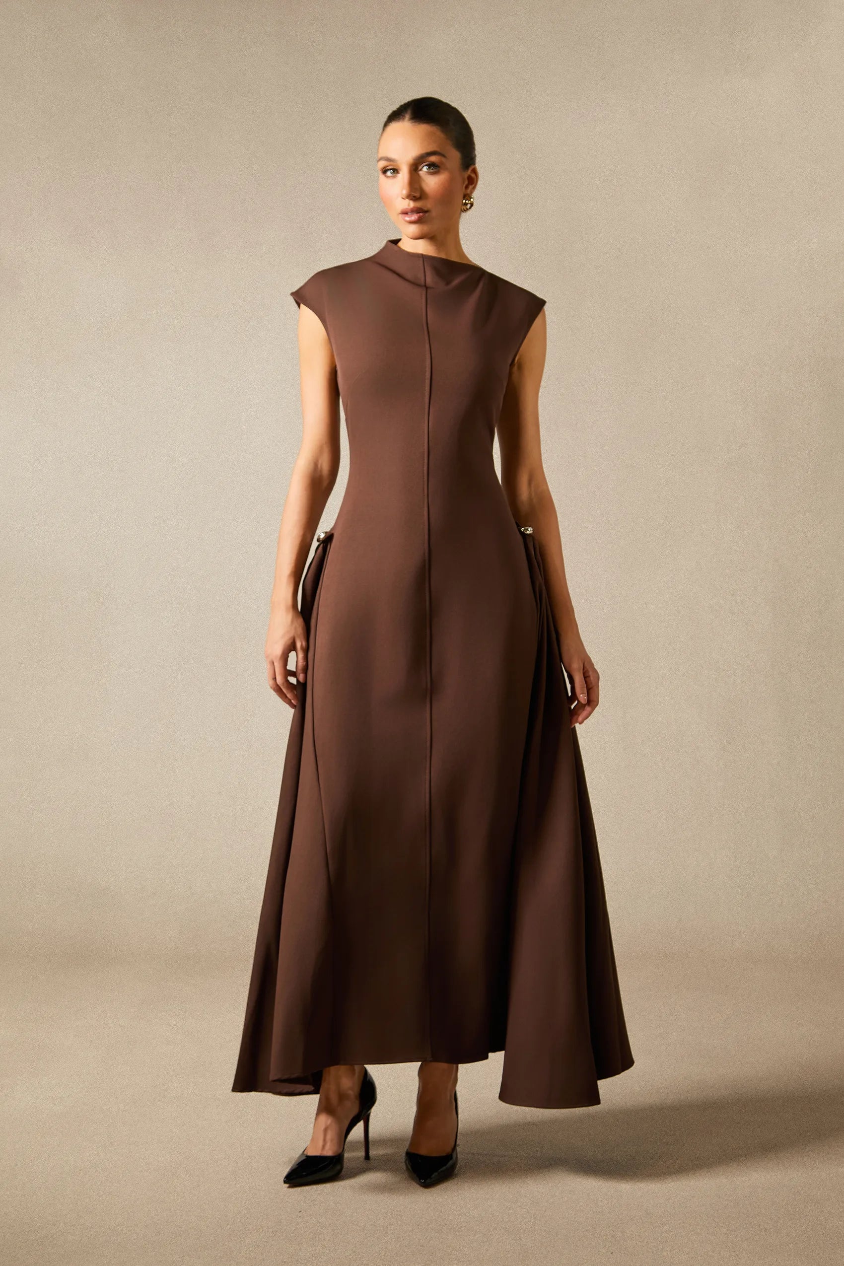 Julianna - Brown Maxi Dress