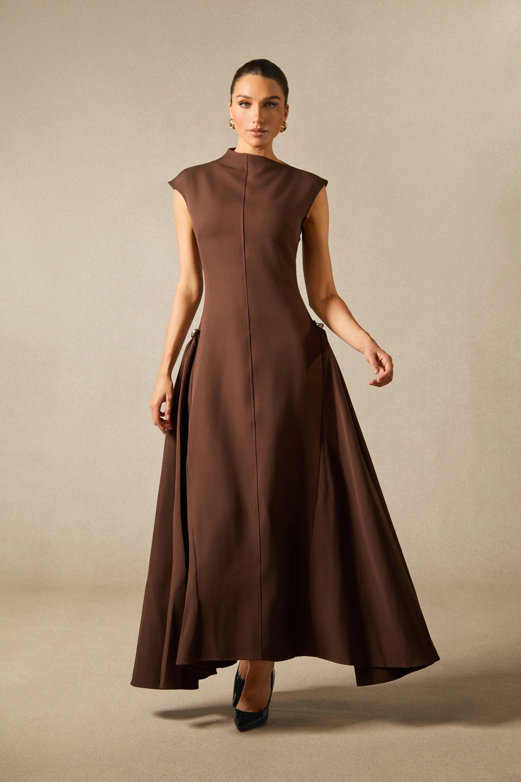 Julianna - Brown Maxi Dress