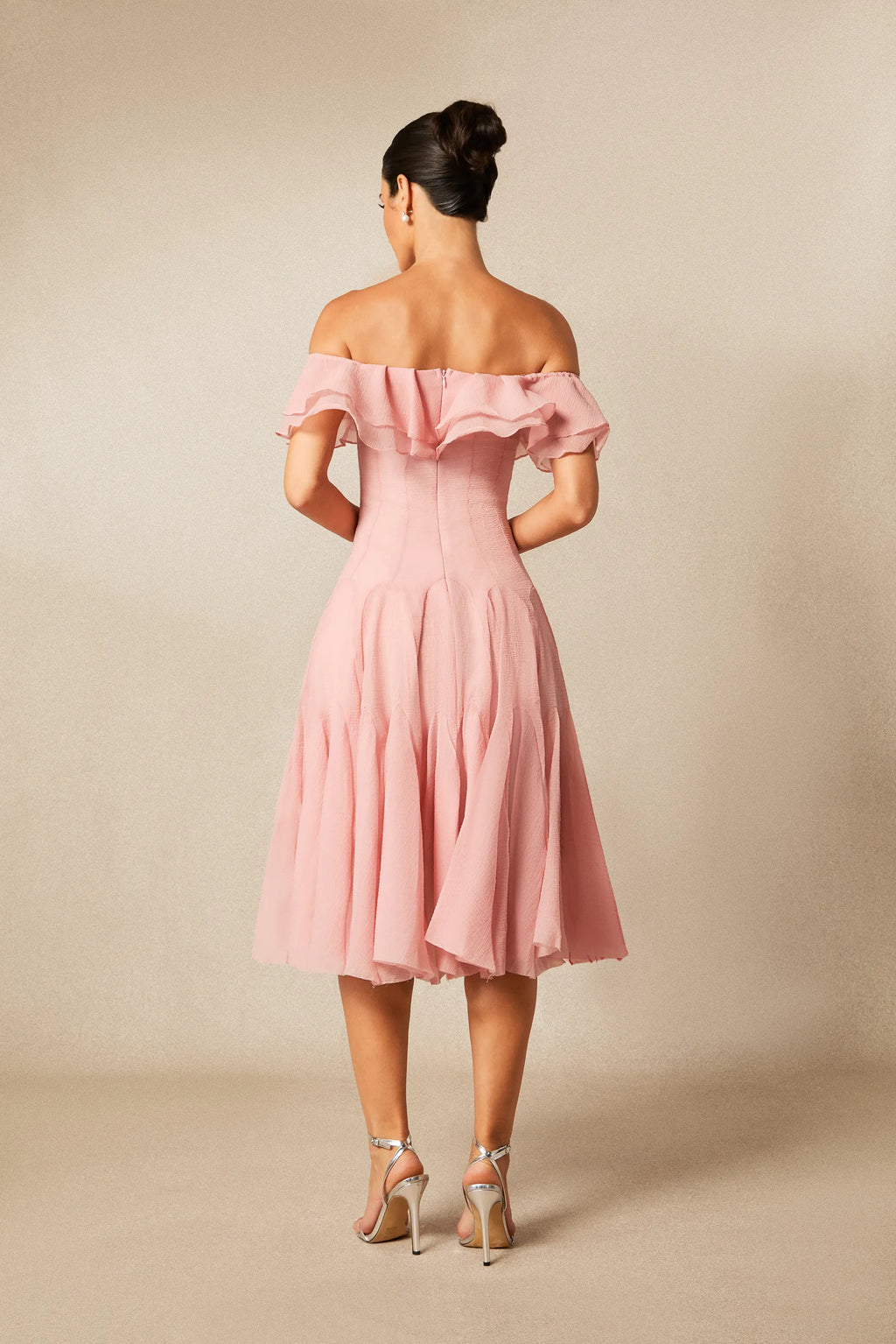 Vita - Off-Shoulder Ruffle Midi Dress