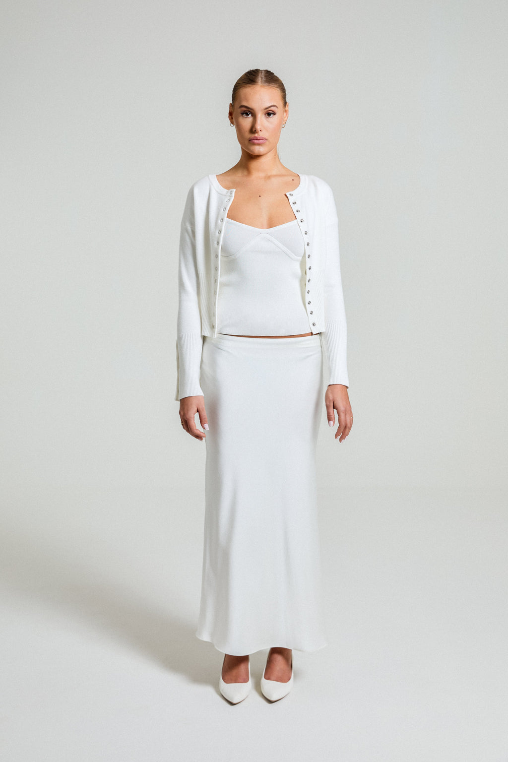 Alba Cardigan - White