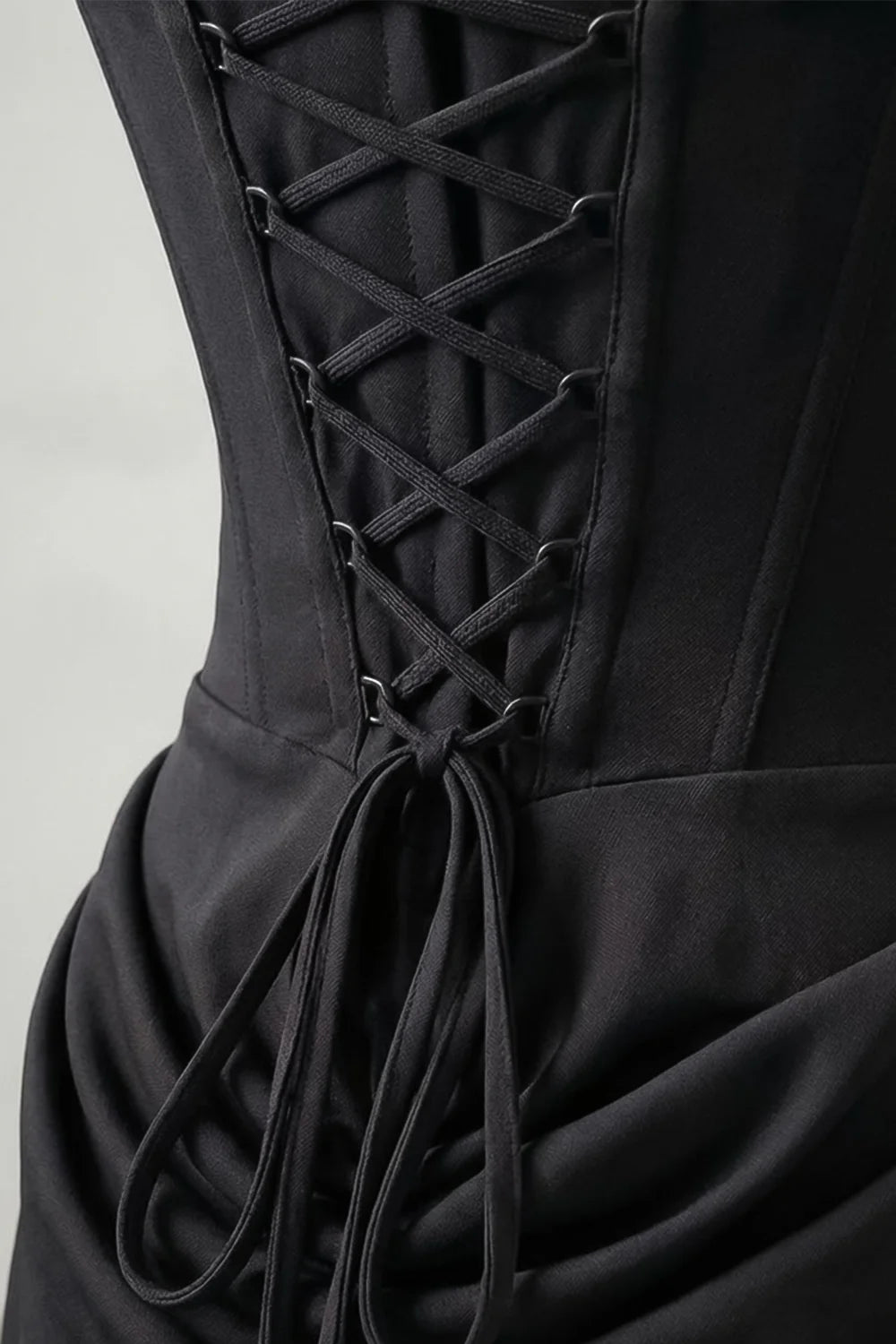 Paulette Sculpted Bodycon Maxi Dress with Lace-Up Back