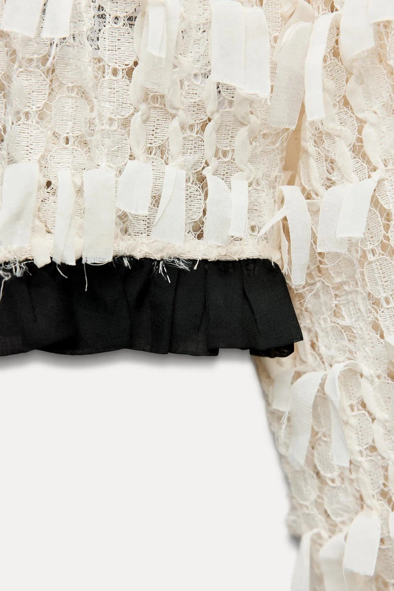 Tie - Front Fringed Cardigan