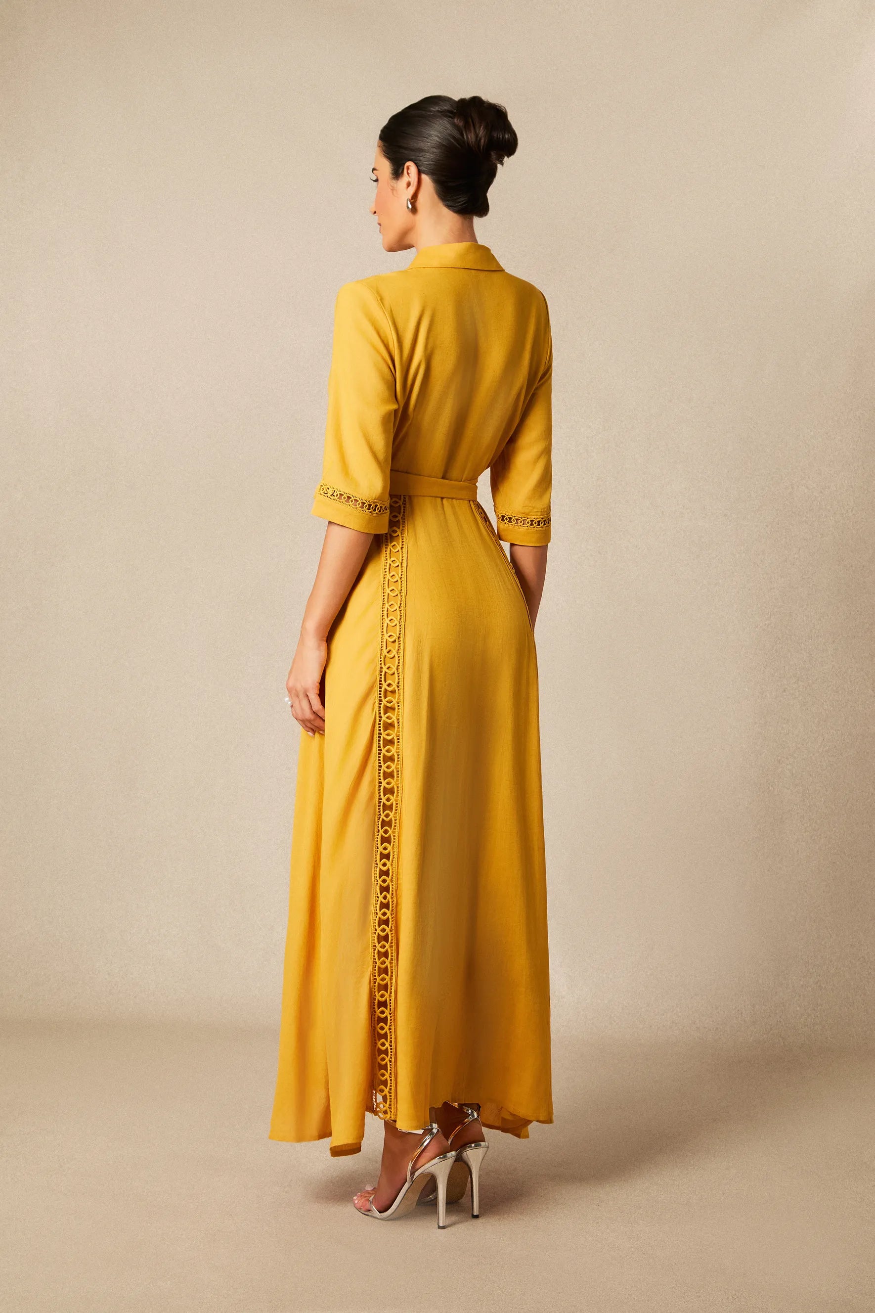 Angelina - Lace Embroidered Maxi Dress