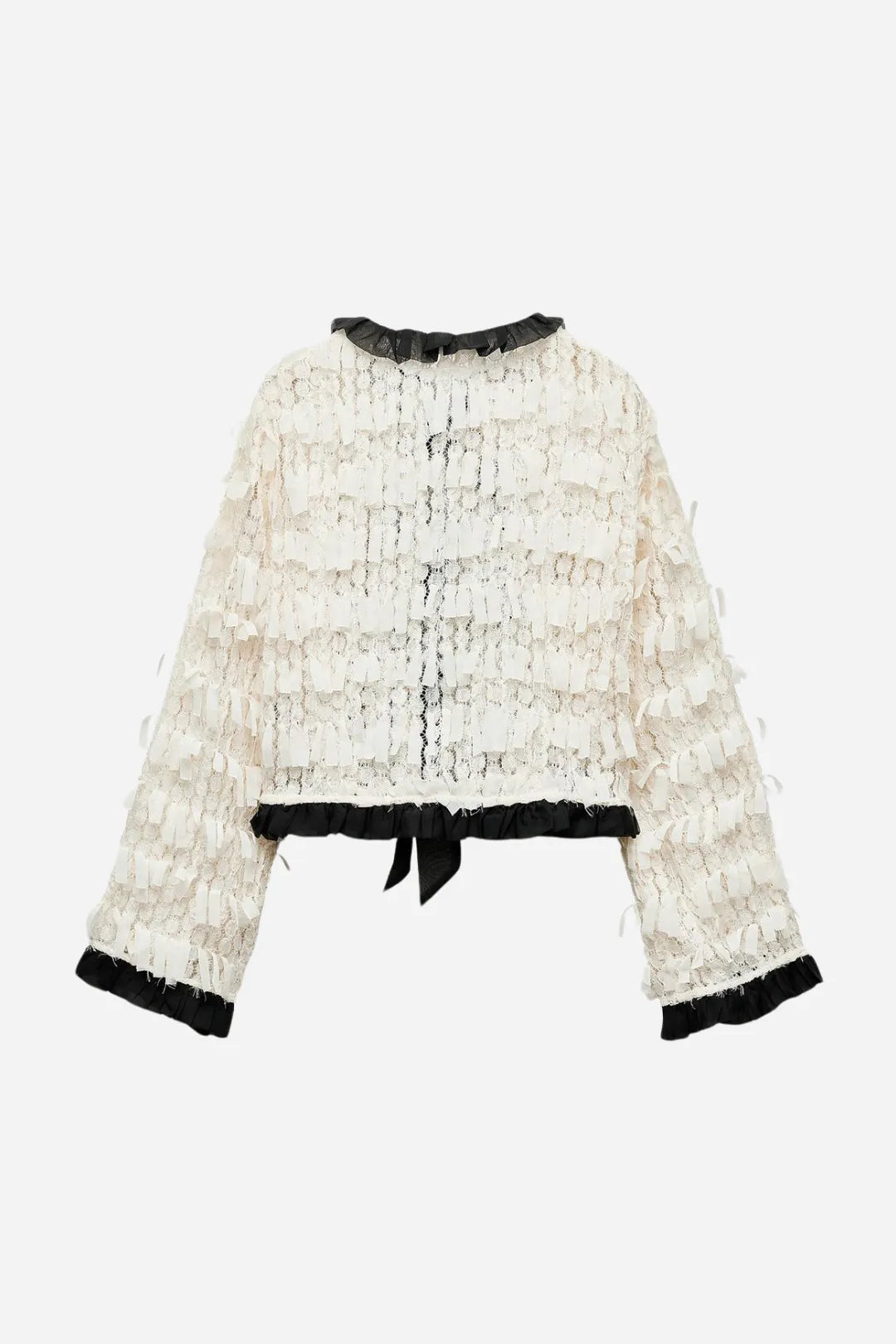 Tie - Front Fringed Cardigan