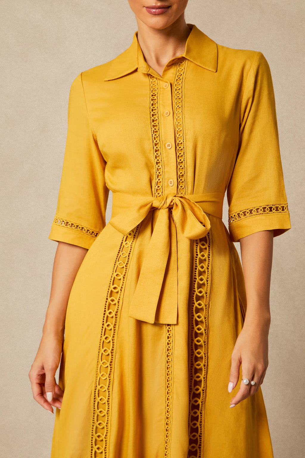 Angelina - Lace Embroidered Maxi Dress