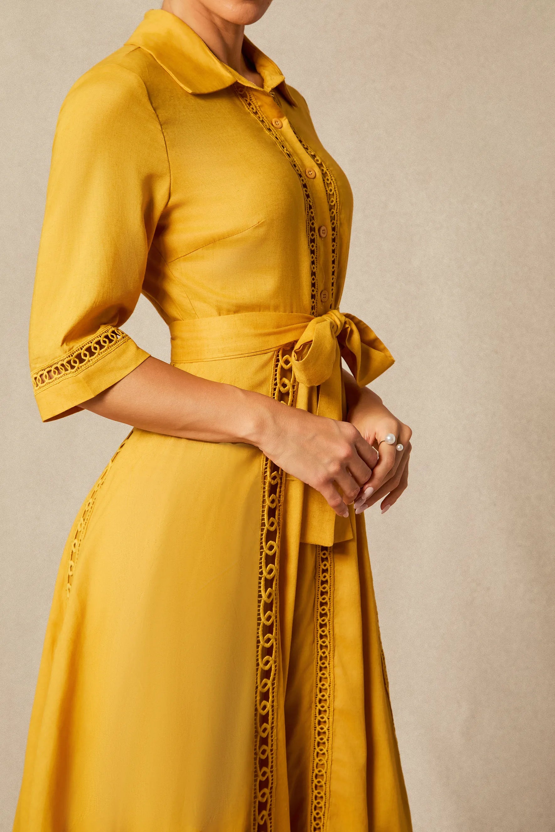 Angelina - Lace Embroidered Maxi Dress