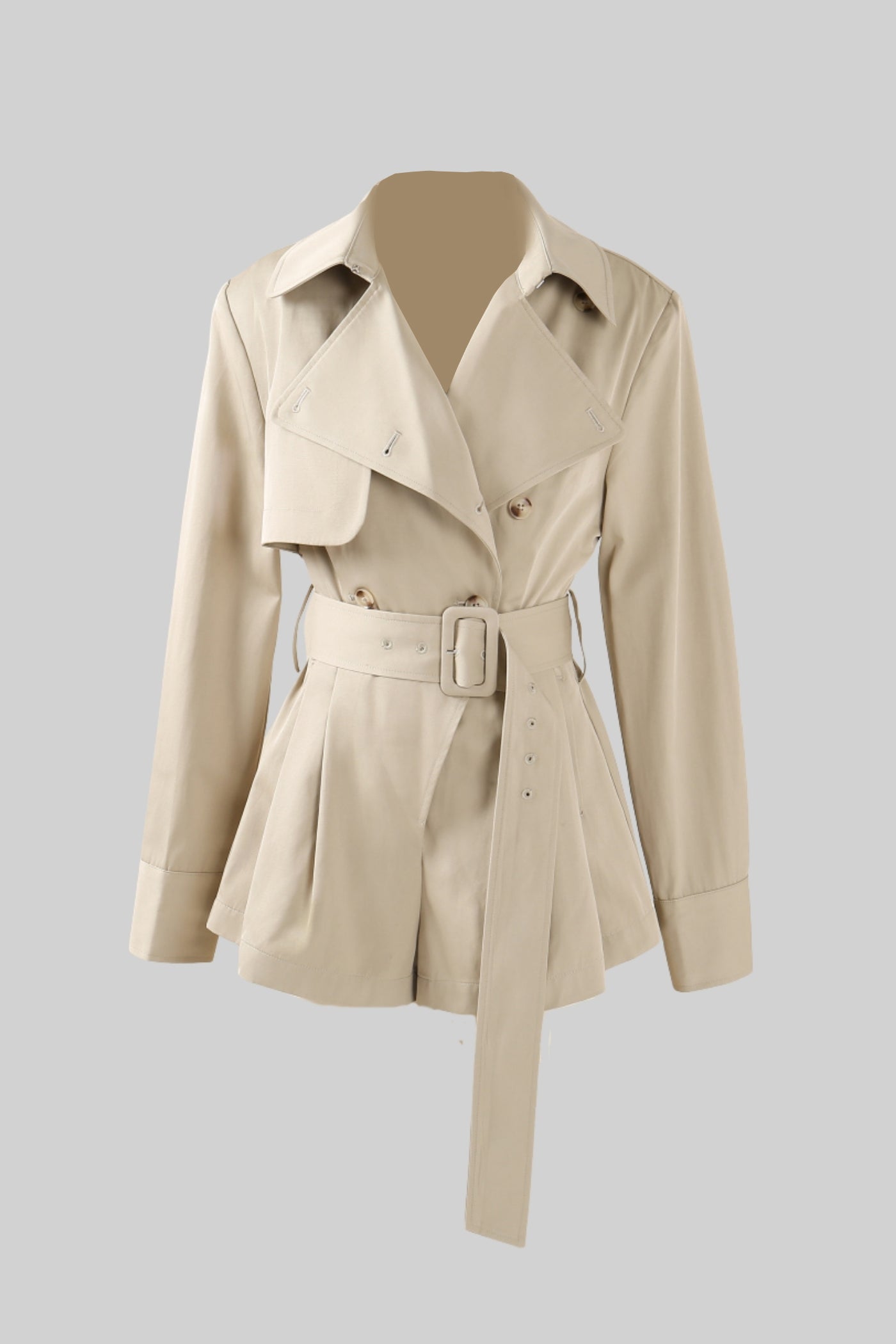 Belted Trench Jumpsuit