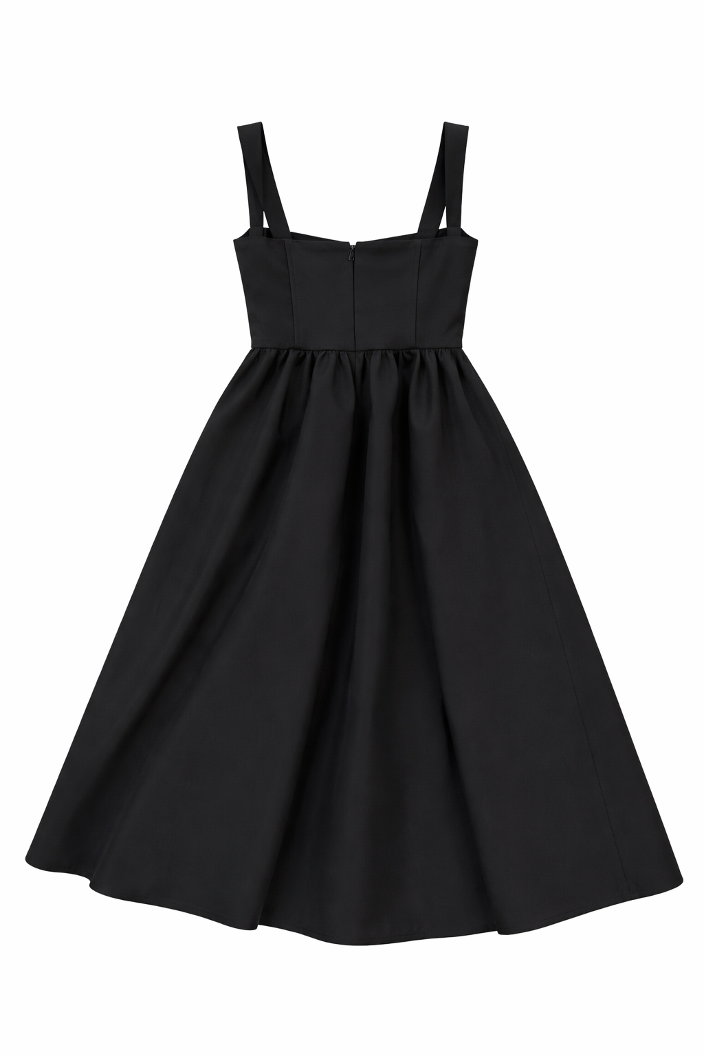 The Icon Crystal Embellished Neckline Black Midi Dress