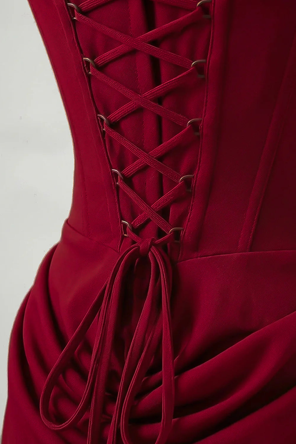 Paulette Sculpted Bodycon Maxi Dress with Lace-Up Back