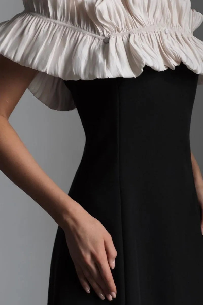 Bonnie - Off-Shoulder Ruffle Midi Dress
