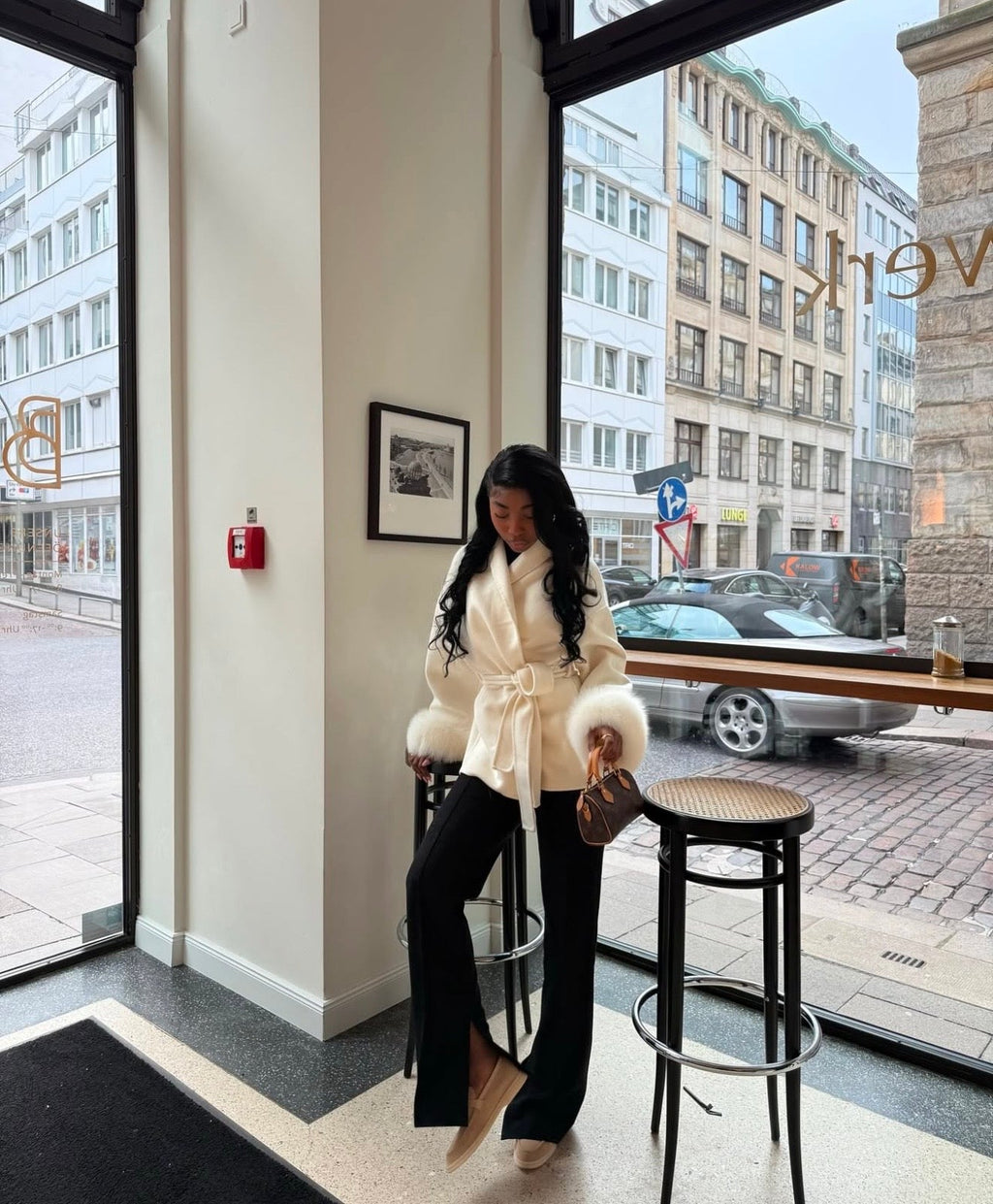 The Megeve Wool Coat - White