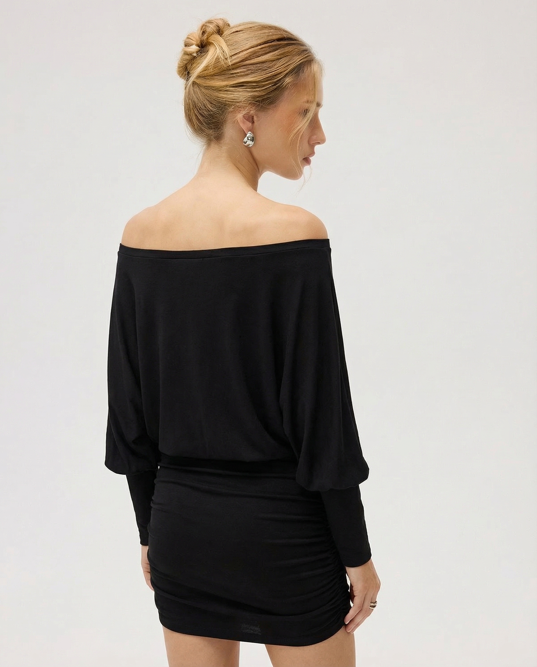 Sola Long Sleeve Ruched Mini Dress