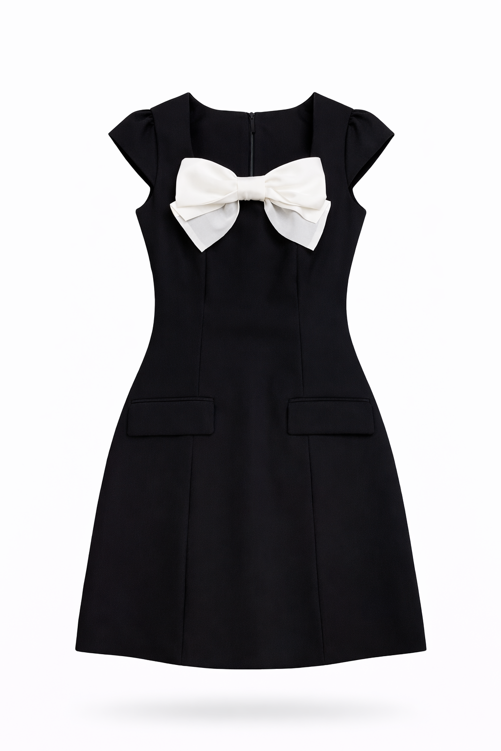 Hayden Bow Mini Dress - Black