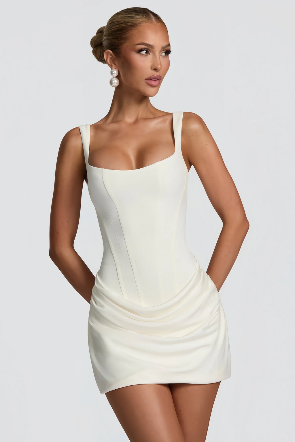 Paulette Sculpted Bodycon Mini Dress