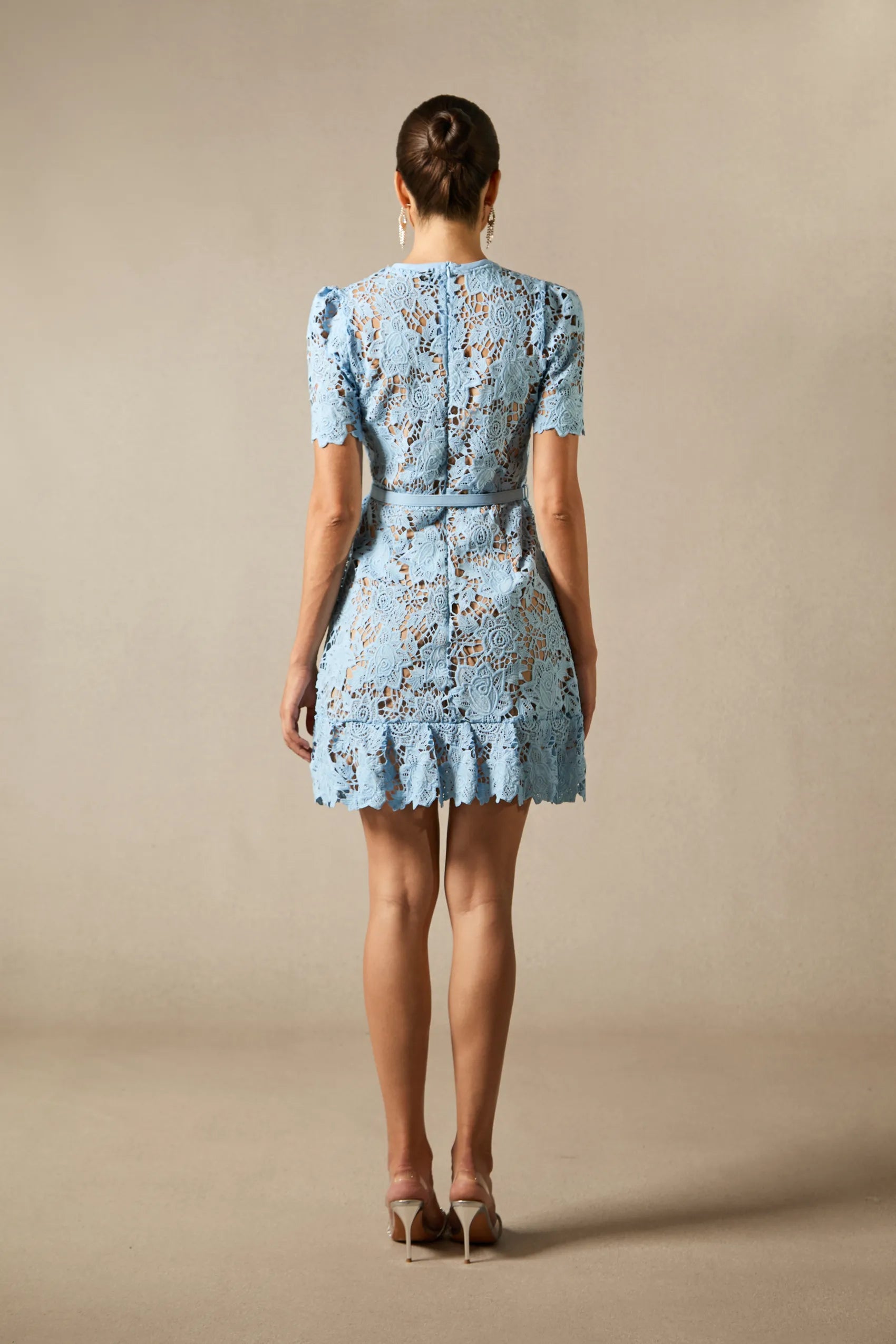 Junie - Embroidered Lace Mini Dress