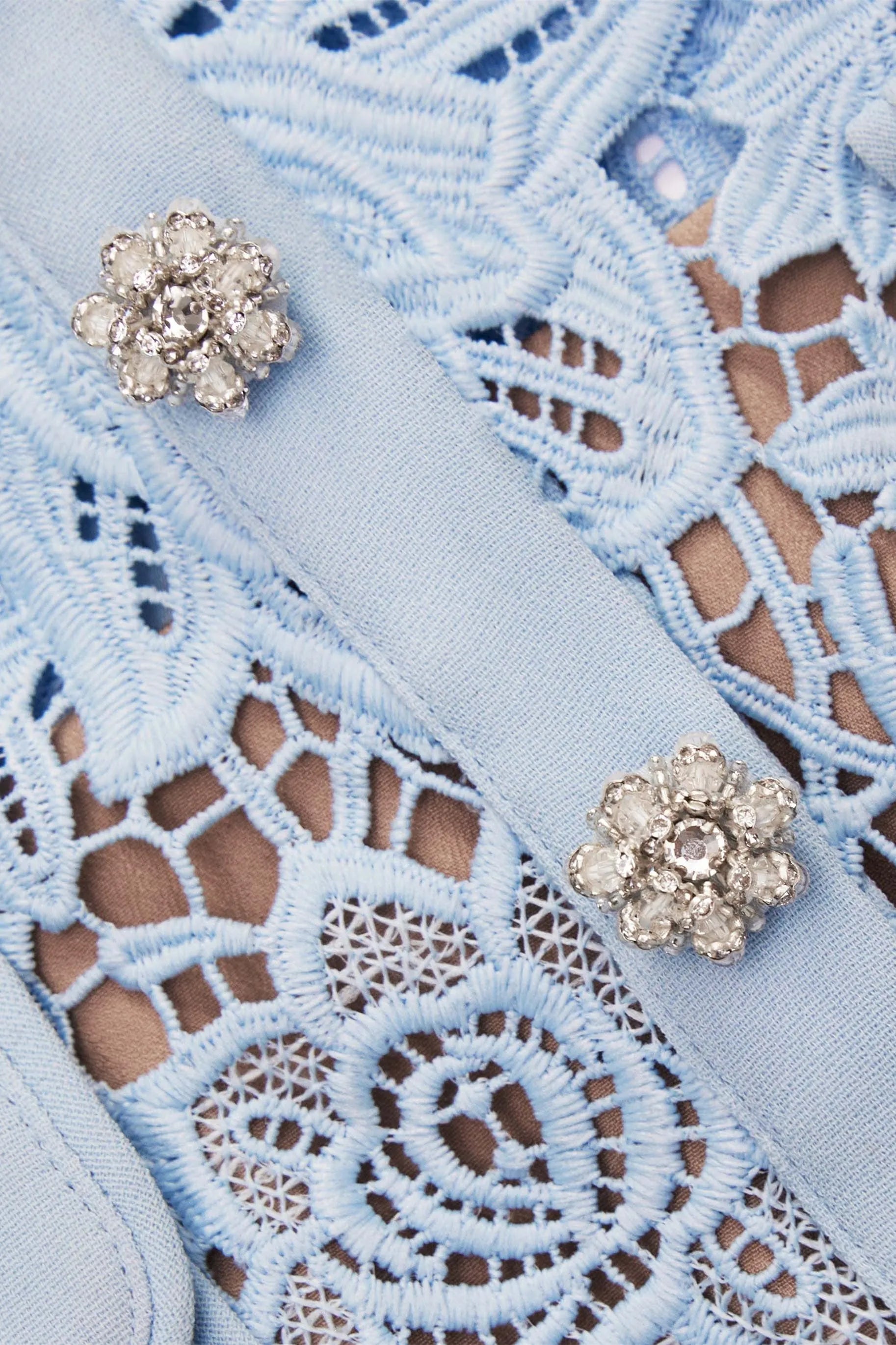 Junie - Embroidered Lace Mini Dress