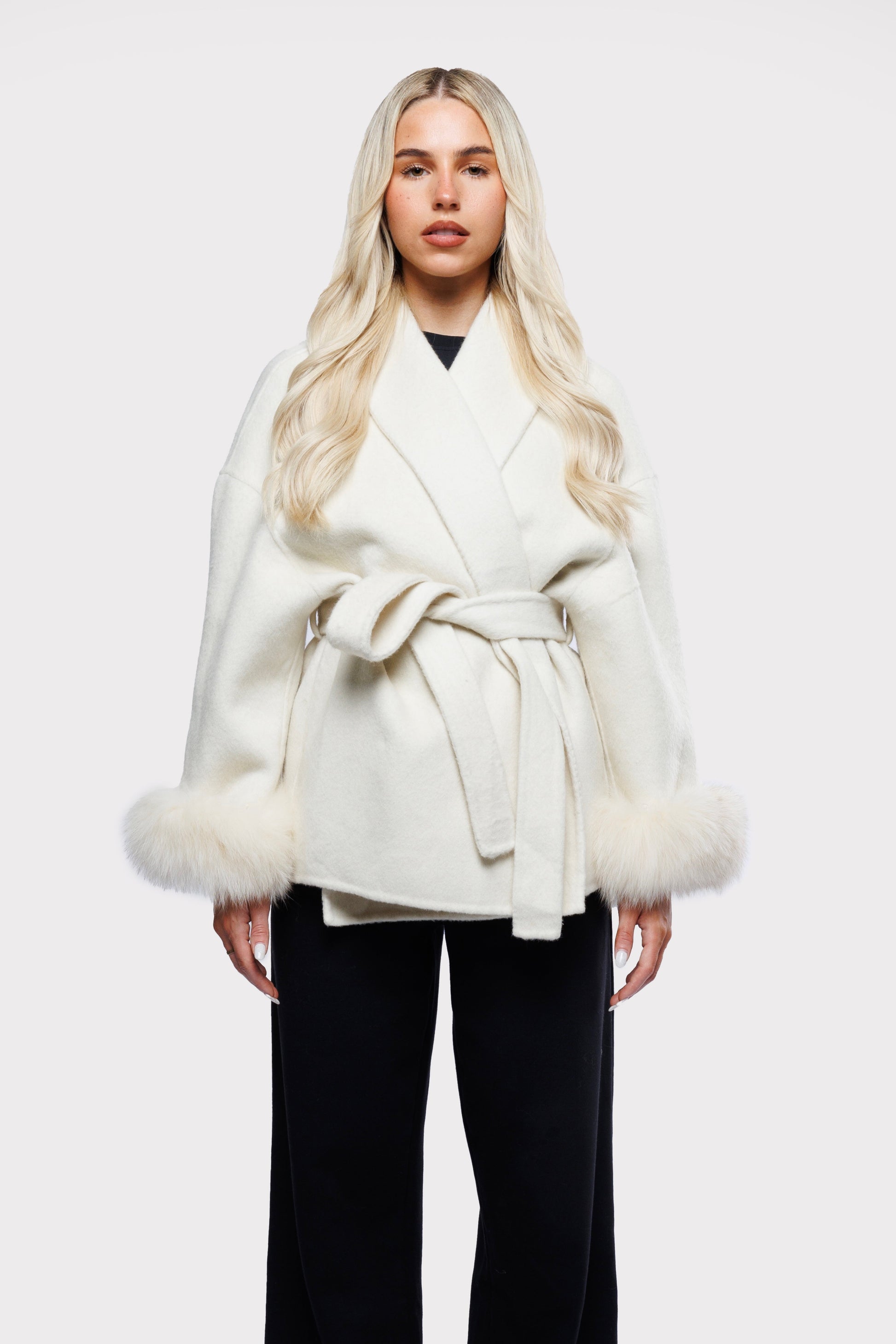 The Megeve Wool Coat - White