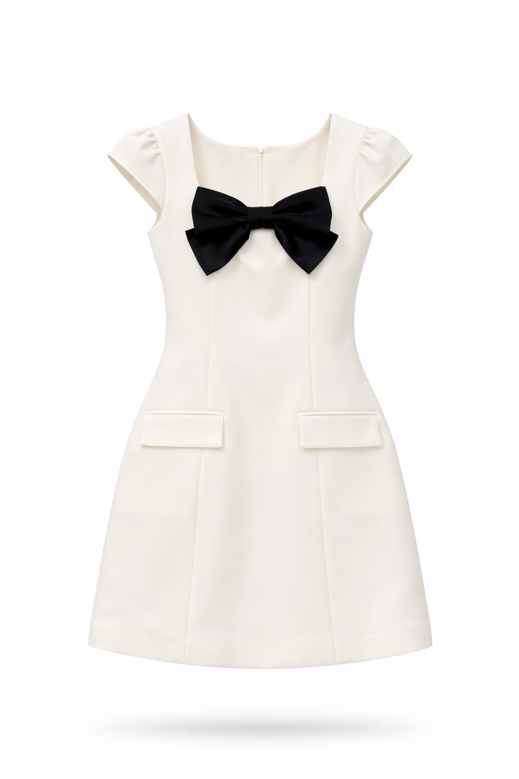 Hayden Bow Mini Dress in White