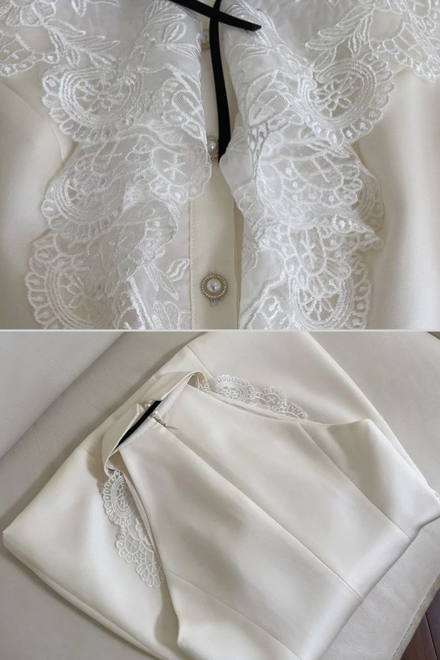 Sleeveless A-Line Mini Dress With Lace Bib Detail – Ivory