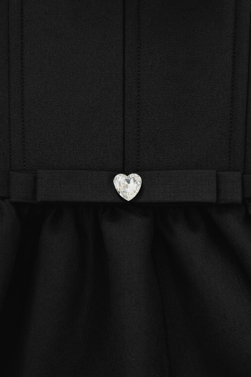 The Icon Crystal Embellished Neckline Black Midi Dress