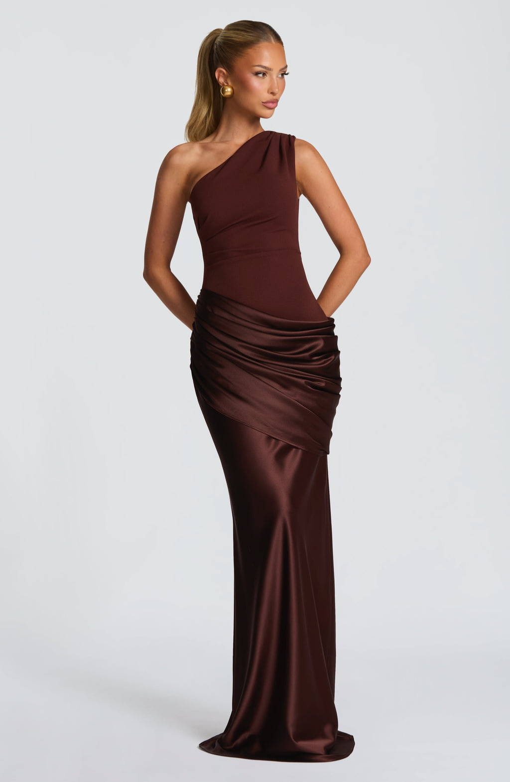 The Paulette One-Shoulder Maxi Dress