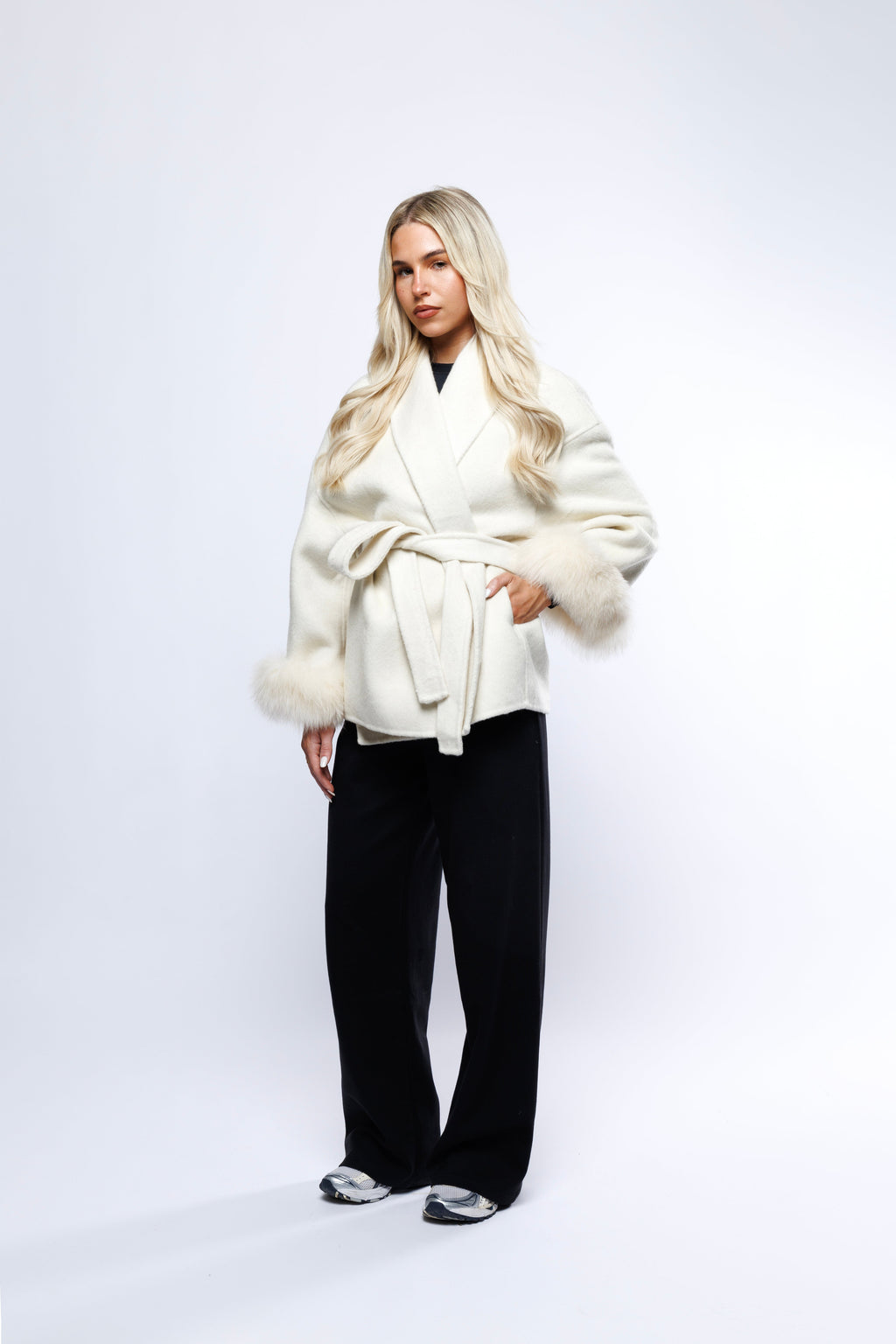 The Megeve Wool Coat - White