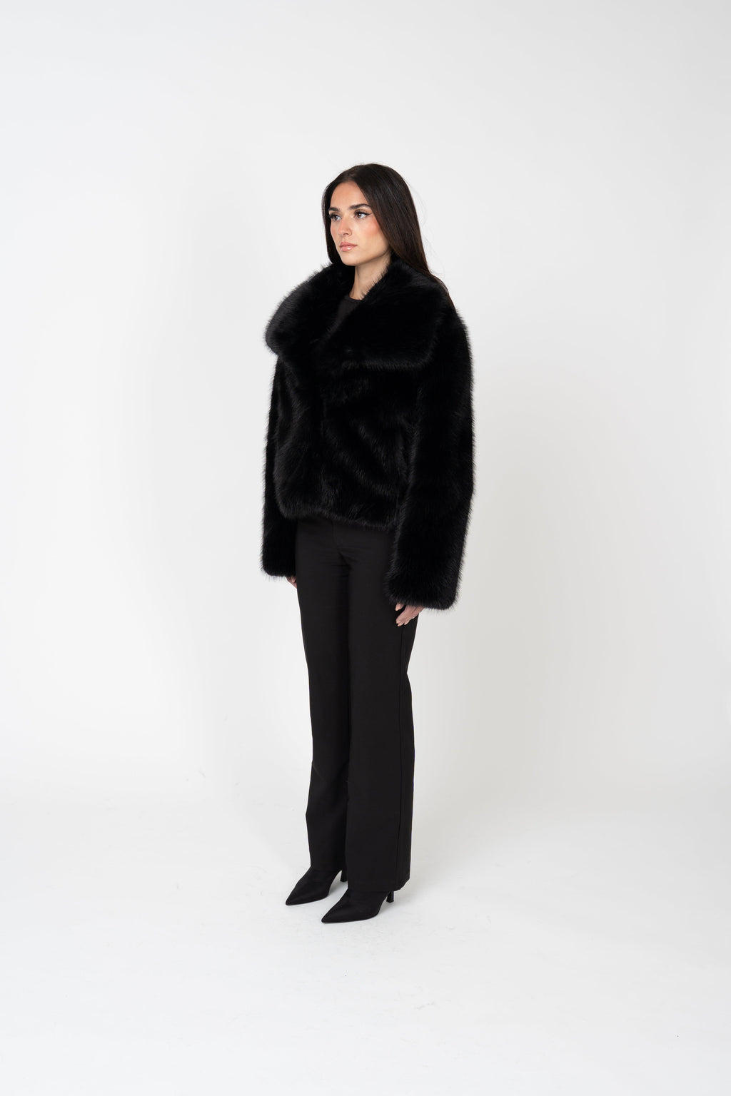 Ophelia Faux Fur Jacket - Black