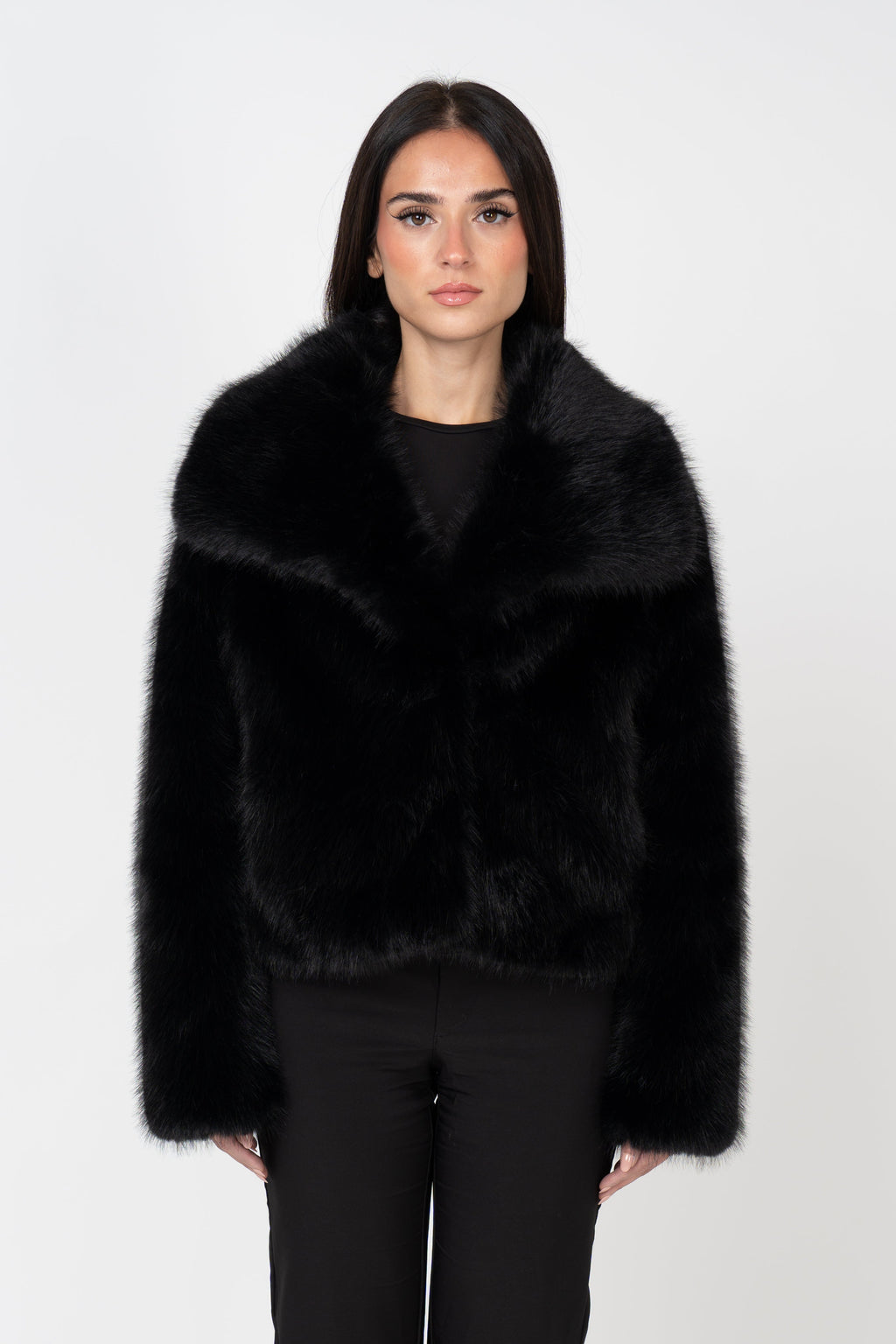 Ophelia Faux Fur Jacket - Black