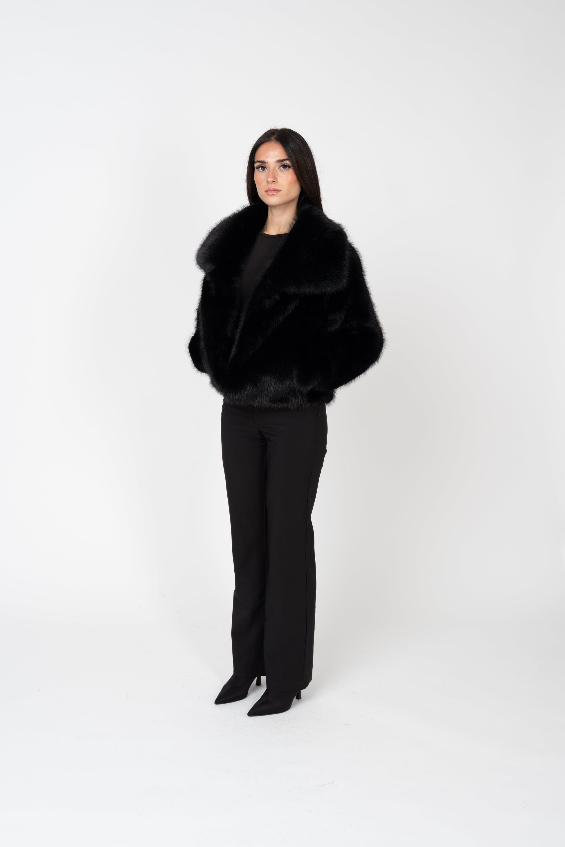 Ophelia Faux Fur Jacket - Black