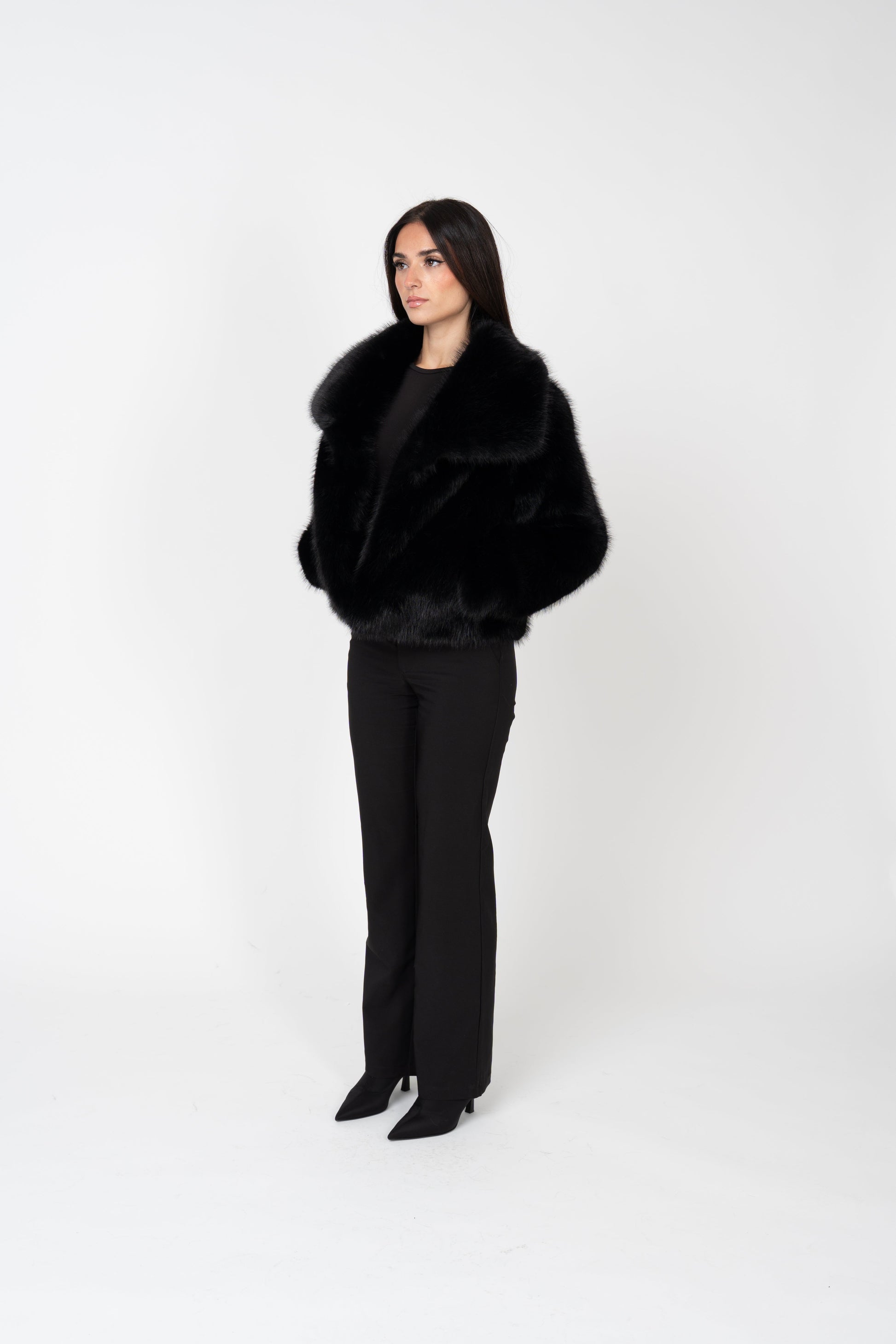 Ophelia Faux Fur Jacket - Black