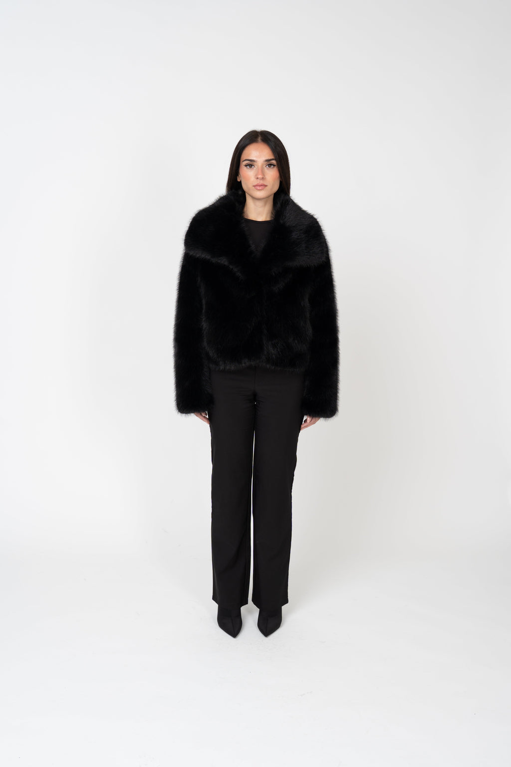Ophelia Faux Fur Jacket - Black