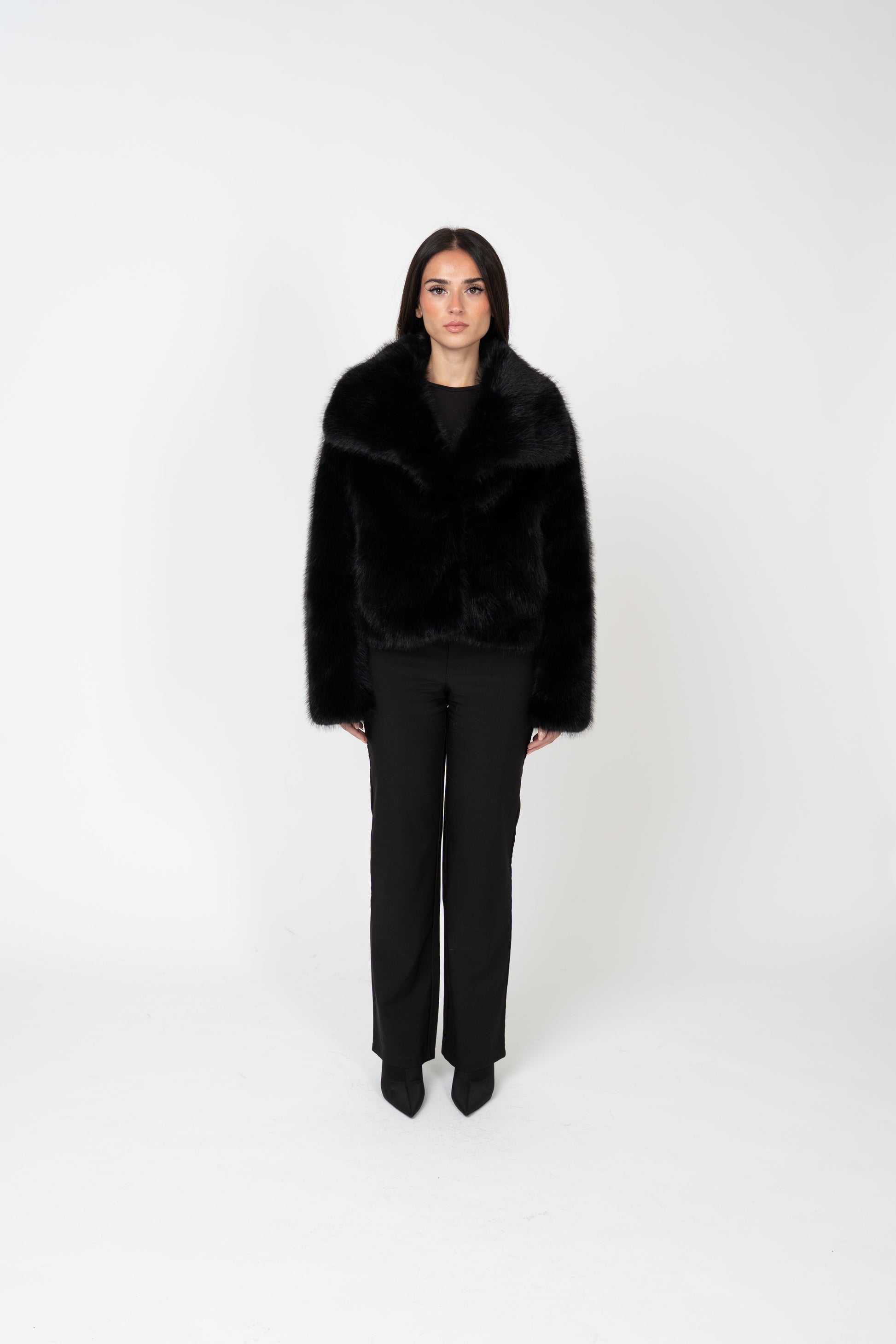 Ophelia Faux Fur Jacket - Black