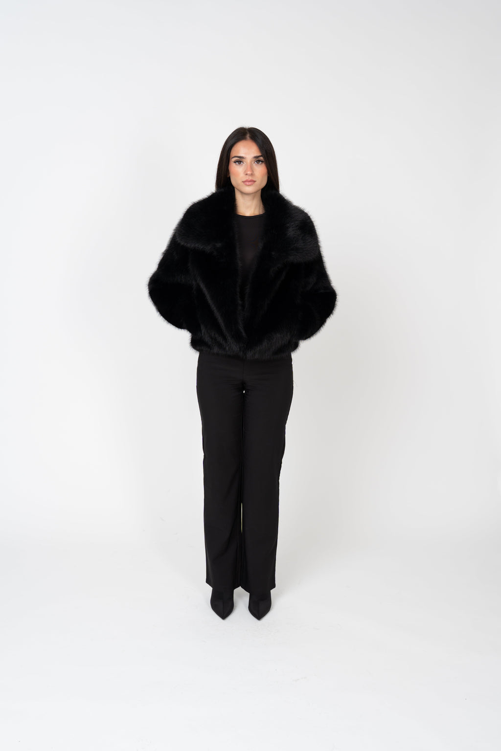 Ophelia Faux Fur Jacket - Black