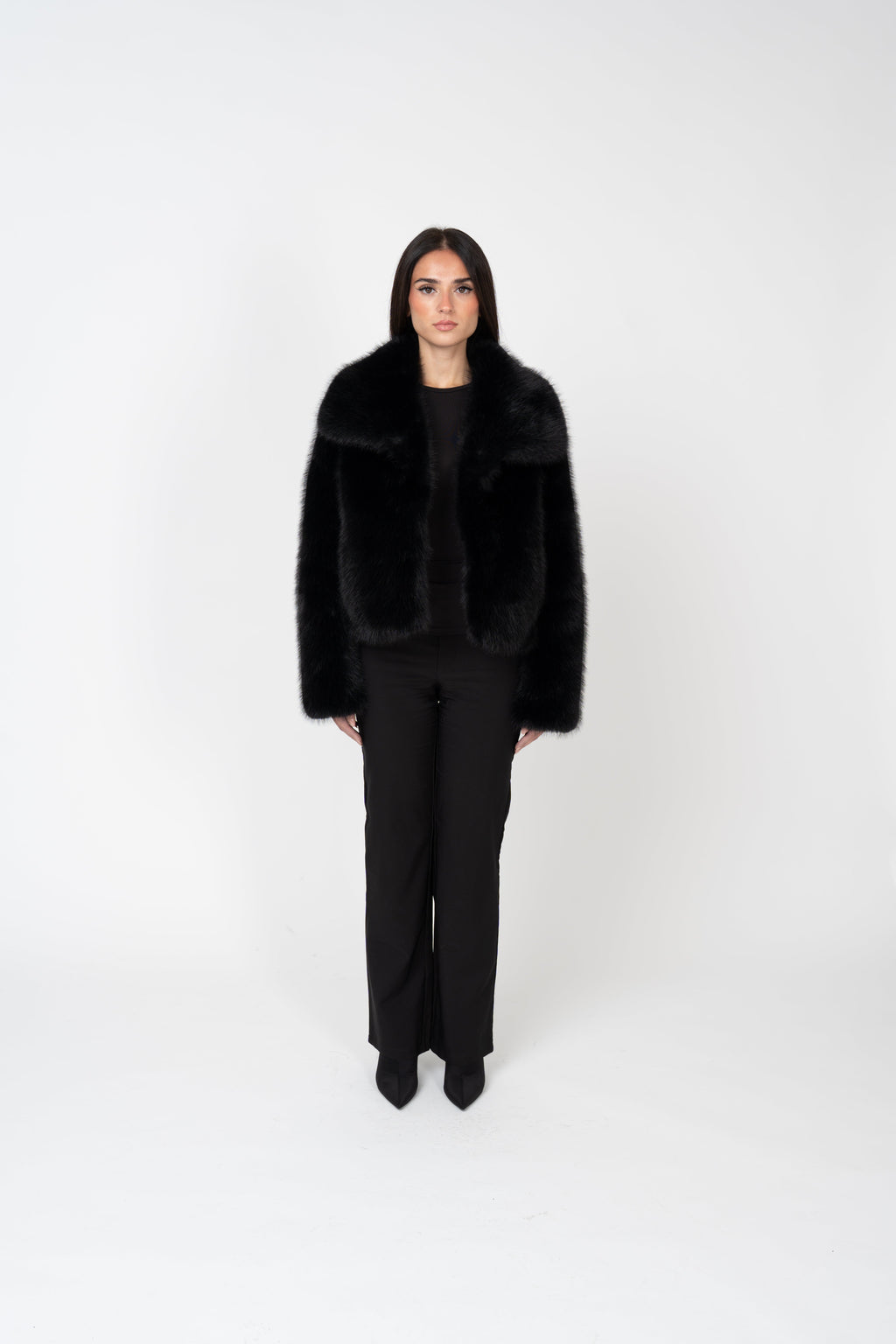 Ophelia Faux Fur Jacket - Black