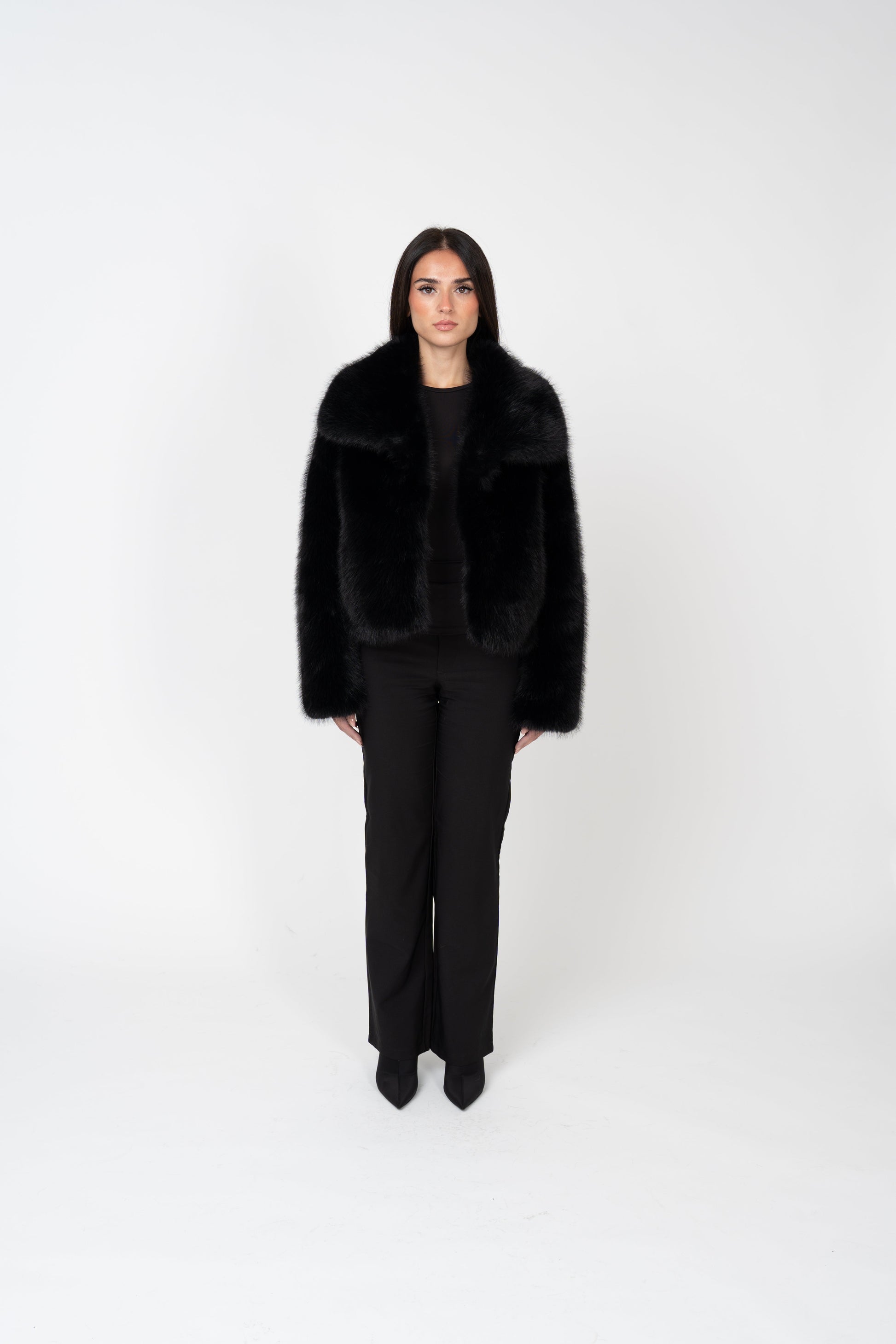 Ophelia Faux Fur Jacket - Black