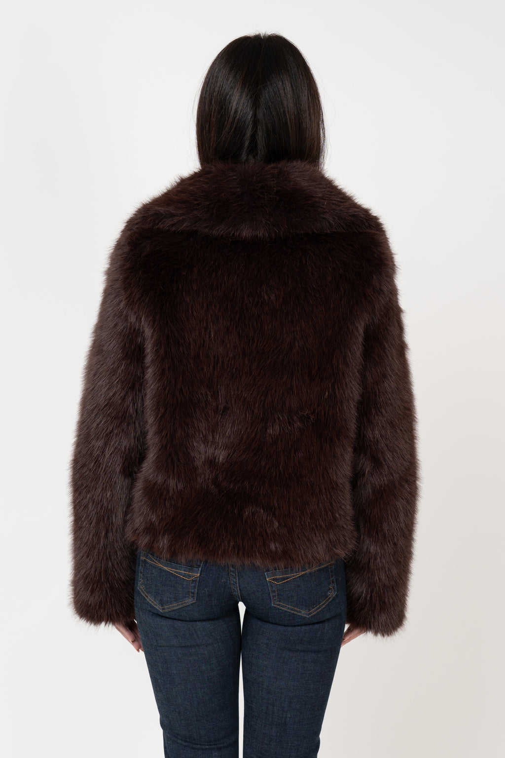 Ophelia Faux Fur Jacket - Brown