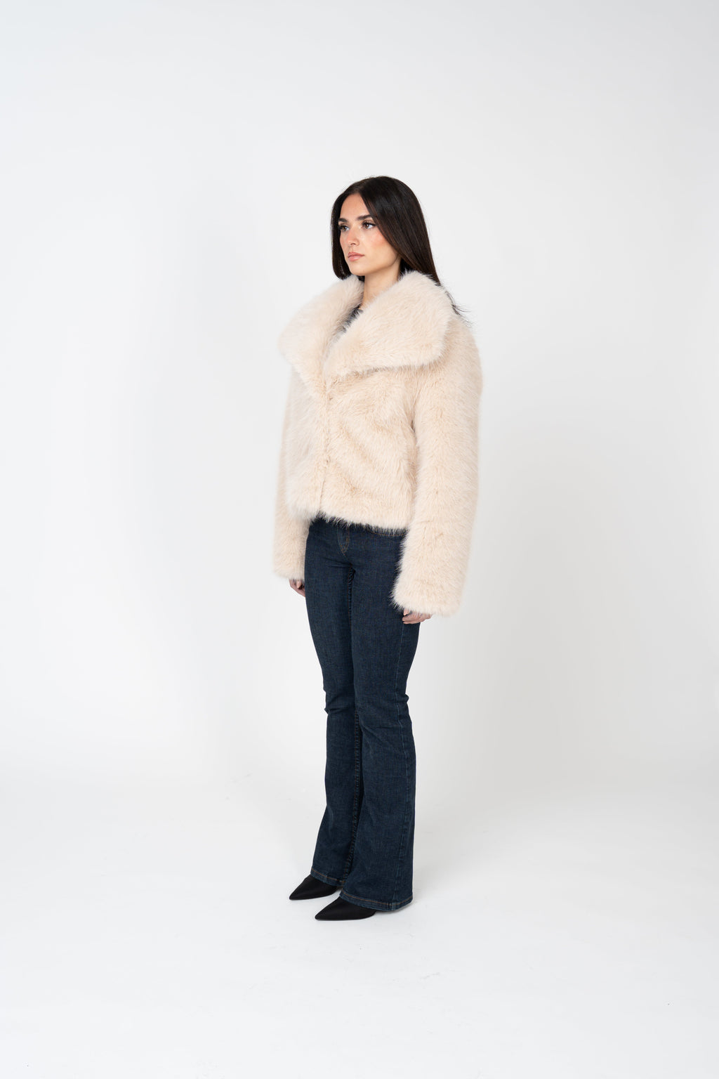 Ophelia Faux Fur Jacket - White
