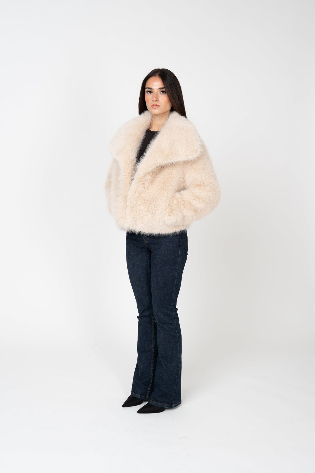 Ophelia Faux Fur Jacket - White