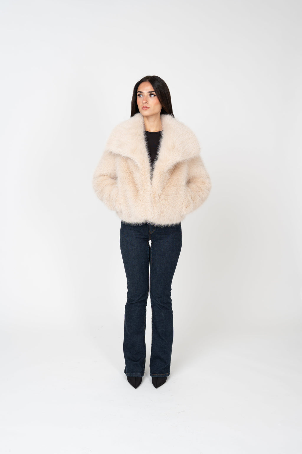 Ophelia Faux Fur Jacket - White